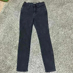 Madewell Petite 10" High-Rise Skinny Jeans in Black Women's Size 25p